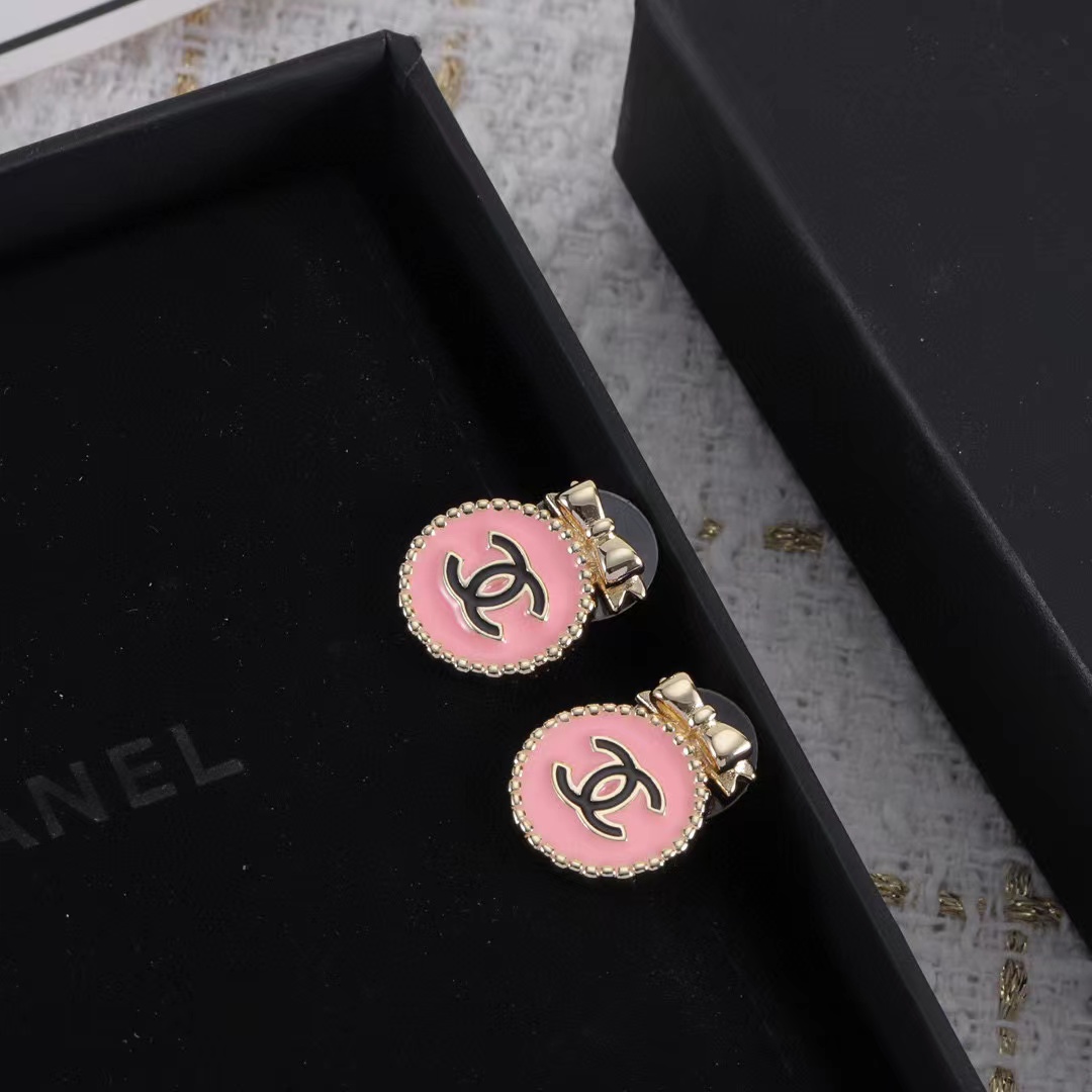 CHANE1 ダブルC ラウンドピアス【50％割引+送料無料】