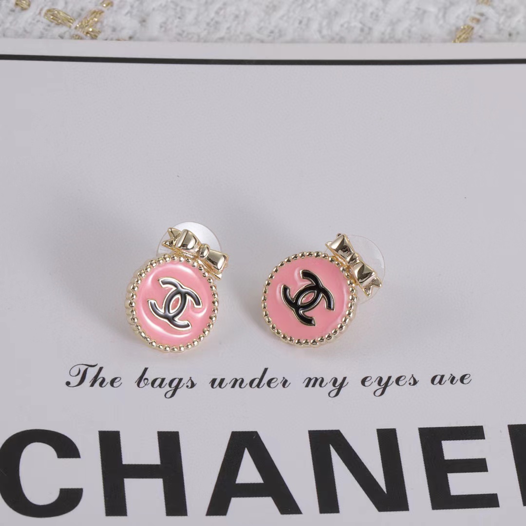 CHANE1 ダブルC ラウンドピアス【50％割引+送料無料】