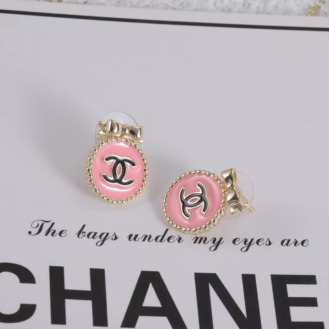 CHANE1 ダブルC ラウンドピアス【50％割引+送料無料】