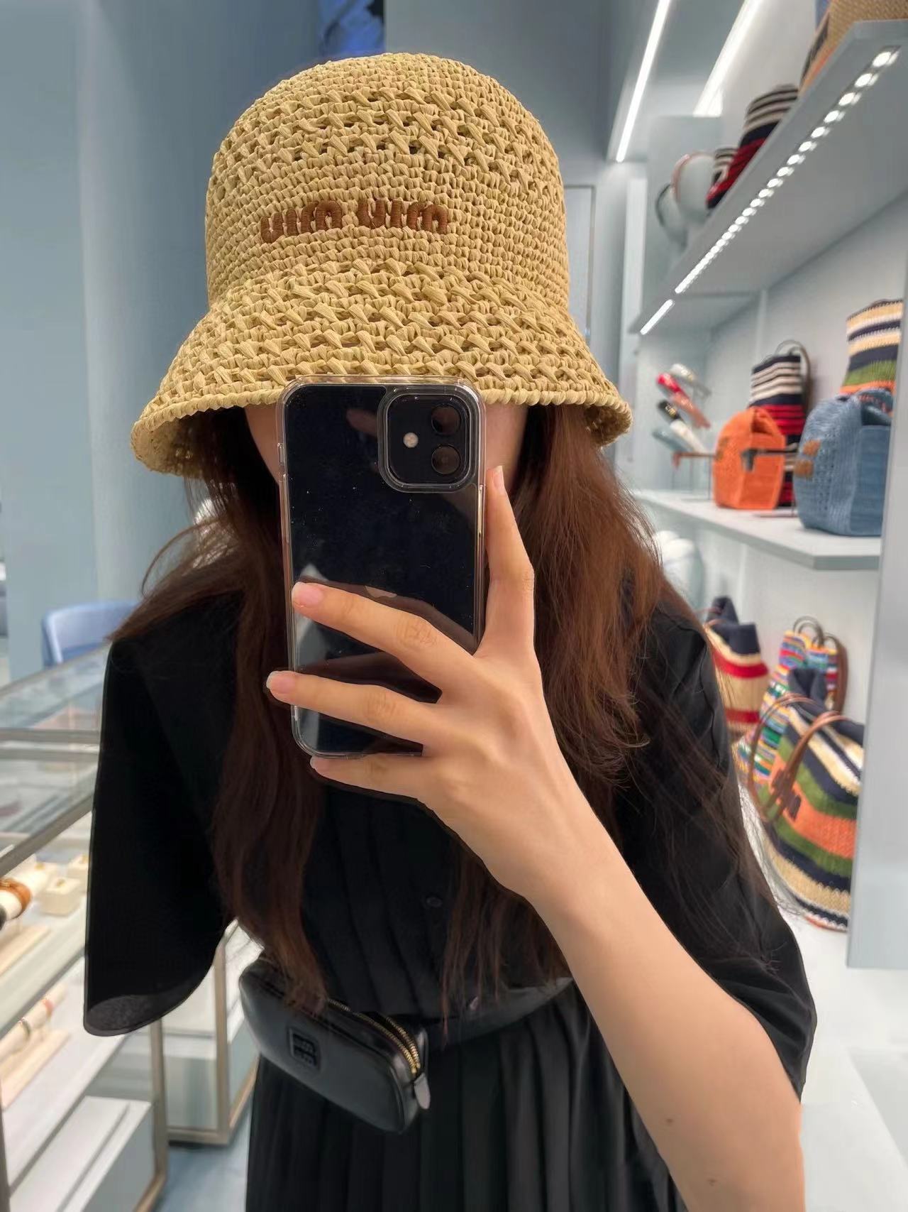 M1UM1U刺繍文字麦わら帽子【50％割引+送料無料】