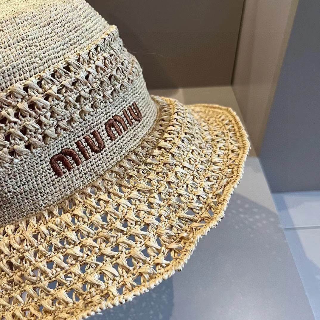 M1UM1U刺繍文字麦わら帽子【50％割引+送料無料】