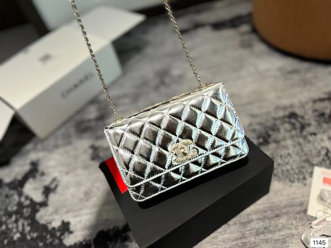 CHANE1 ダブルCチェーンショルダークロスボディバッグ【50％割引+送料無料】