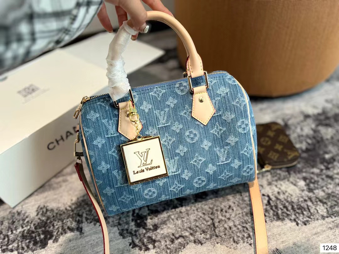 LV デニムジャガードハンドバッグ【50％割引+送料無料】