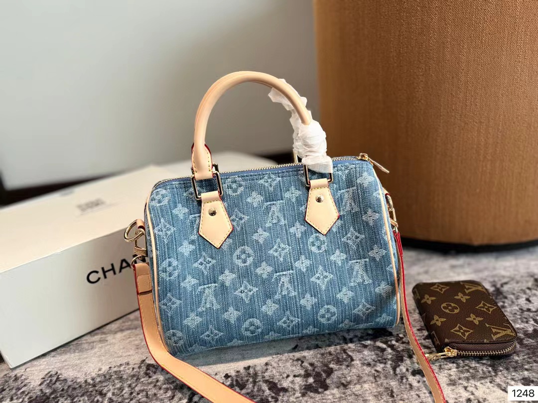 LV デニムジャガードハンドバッグ【50％割引+送料無料】