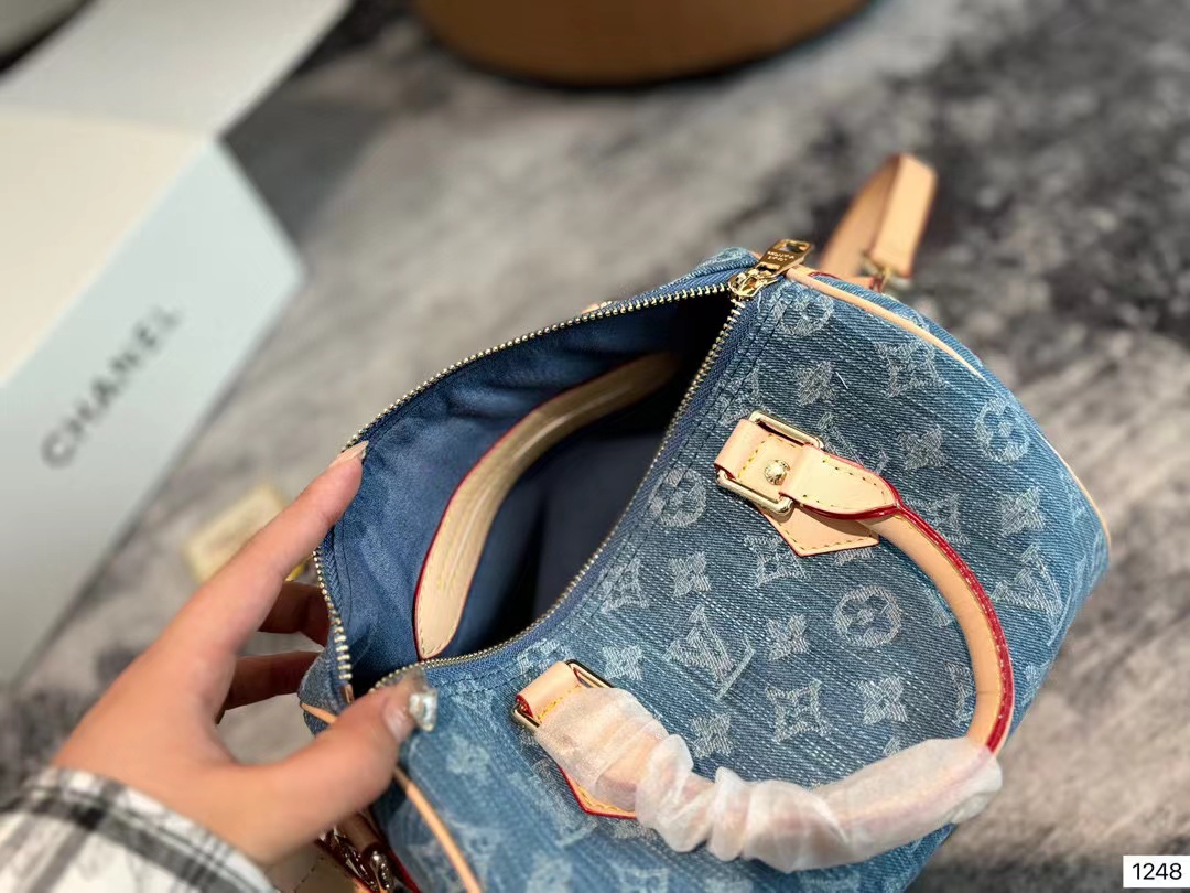 LV デニムジャガードハンドバッグ【50％割引+送料無料】