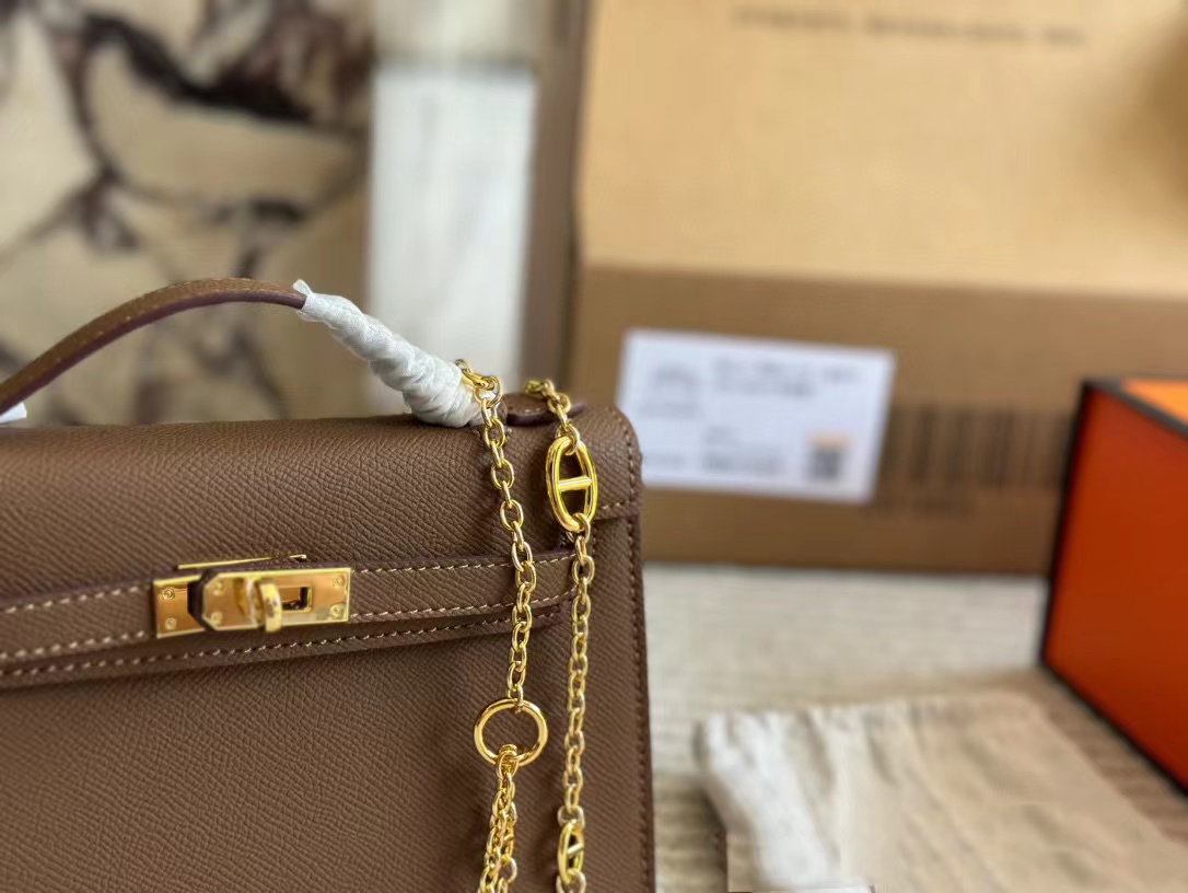 HERME5 kelly初代チェーンハンドバッグ【50％割引+送料無料】