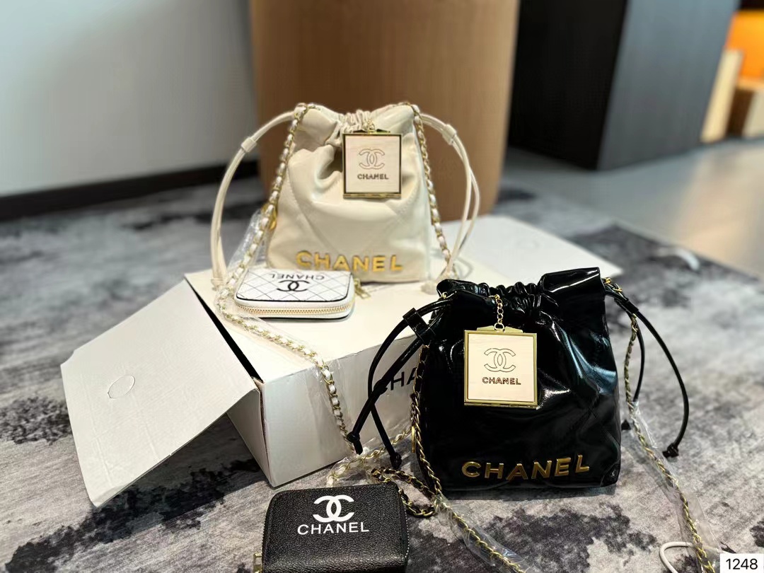 CHANE1 ミラー+財布+ショッピングバッグ【50％割引+送料無料】