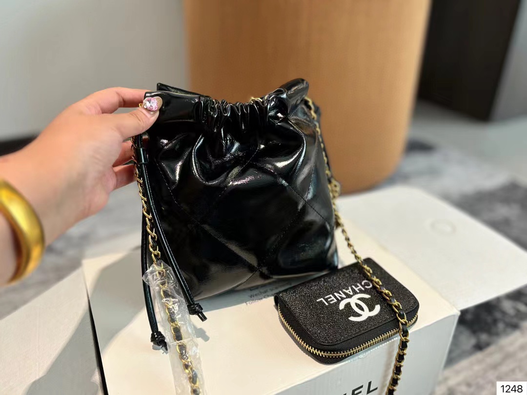 CHANE1 ミラー+財布+ショッピングバッグ【50％割引+送料無料】