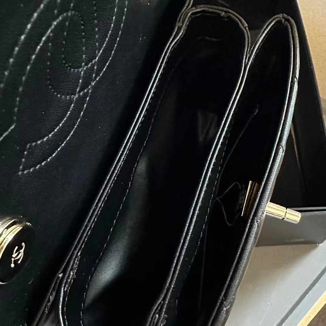 CHANE1 ブラックゴールド ハンドバッグ【50％割引+送料無料】