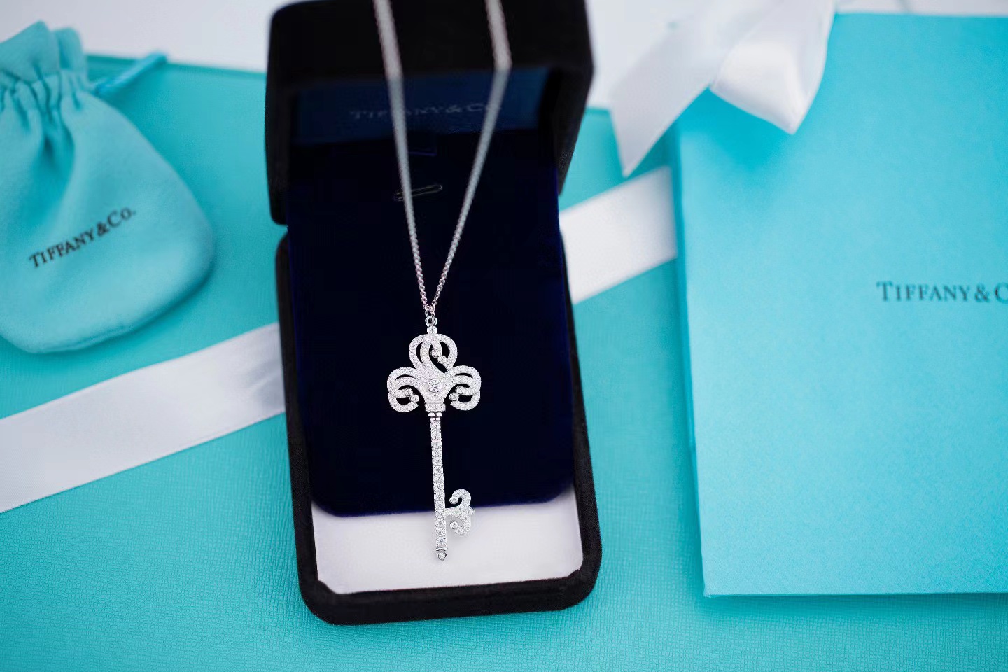 T1ffany キーダイヤモンドネックレス【50％割引+送料無料】