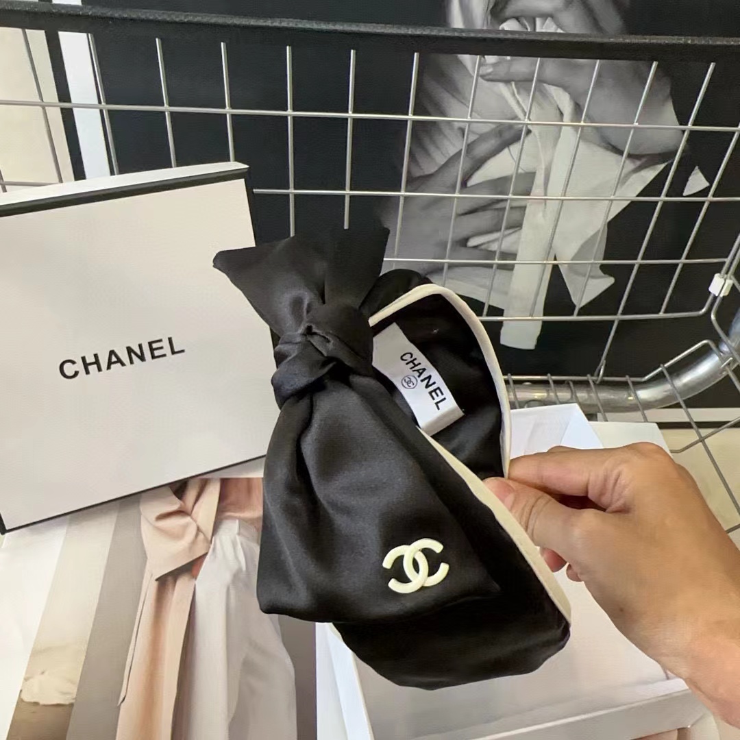CHANE1 黒と白のカラーマッチング弓ヘッドバンド【50％割引+送料無料】