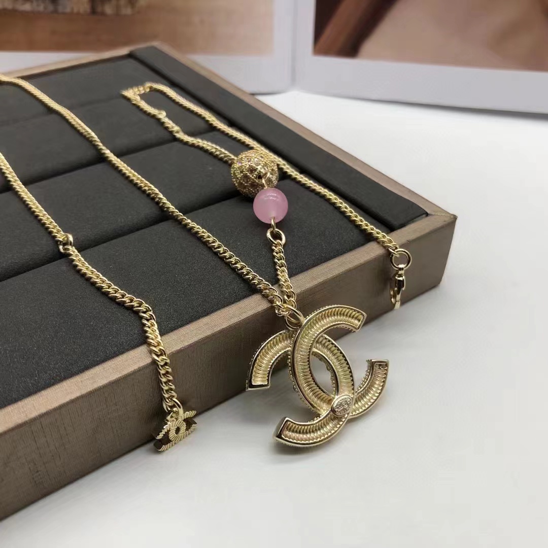 CHANE1 ダブルC ラージロゴネックレス【50％割引+送料無料】