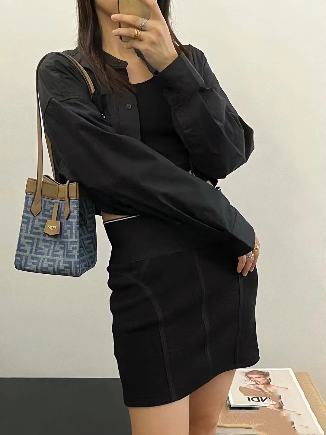 FEND1 FF デニムバケットトートバッグ【50％割引+送料無料】