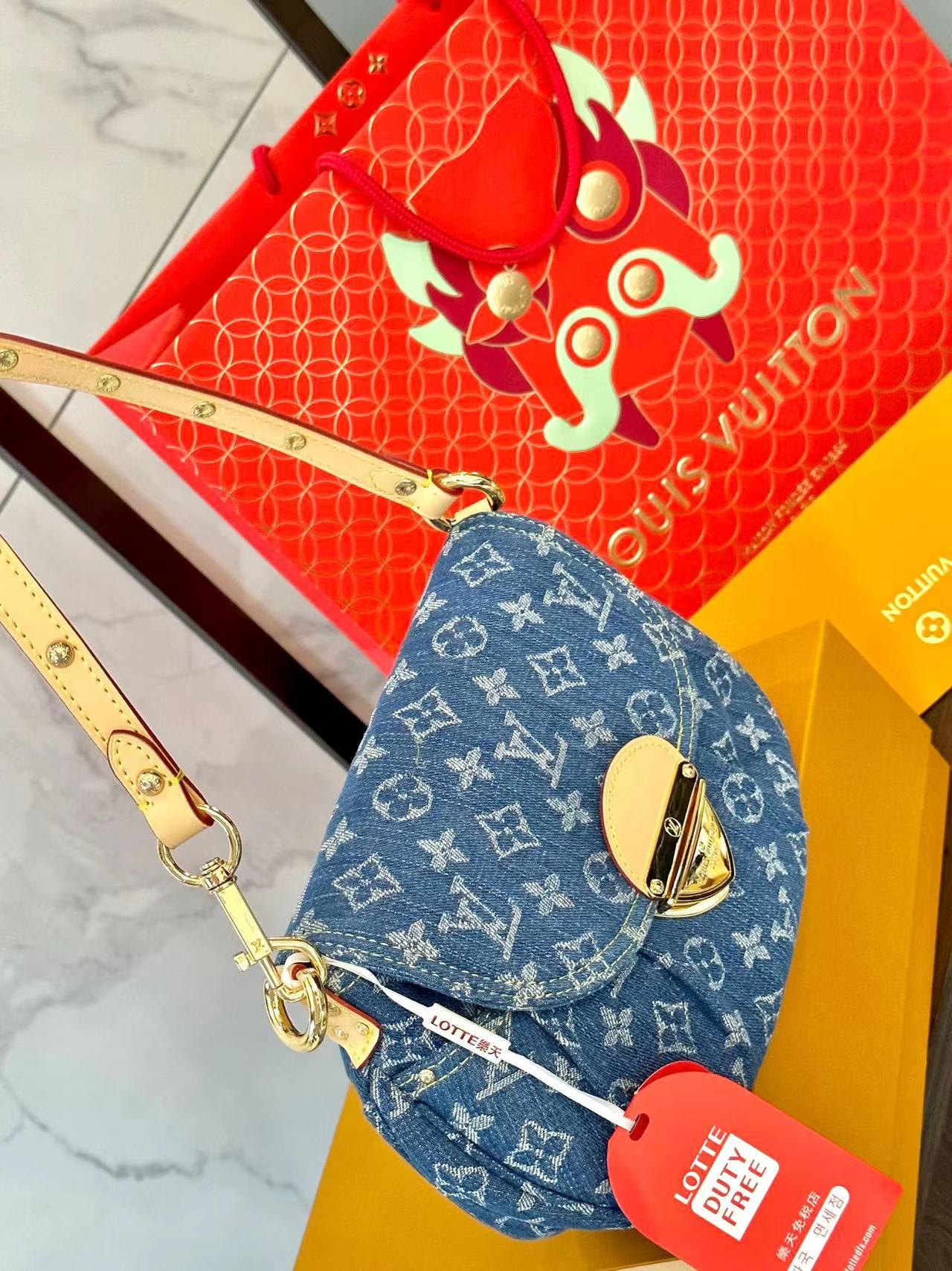 LVデニム脇バッグ【50％割引+送料無料】