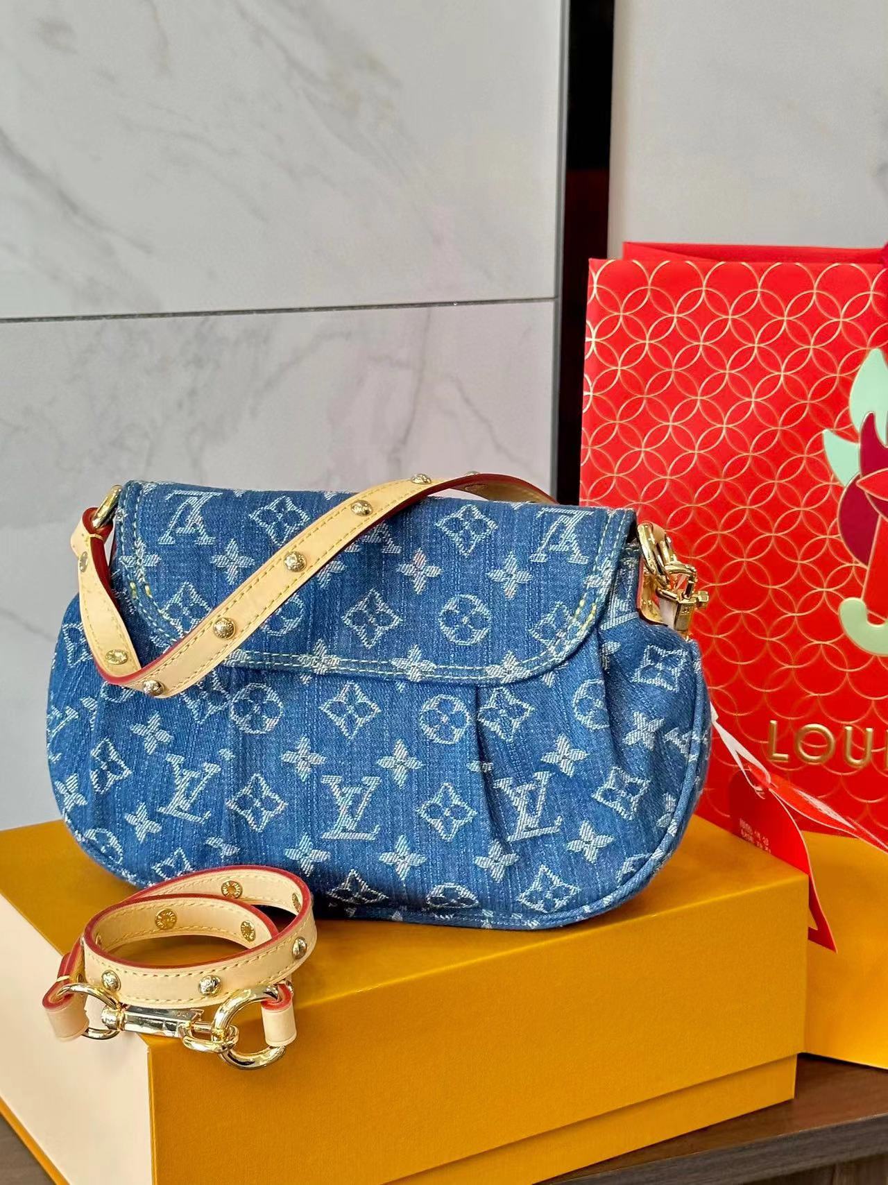 LVデニム脇バッグ【50％割引+送料無料】