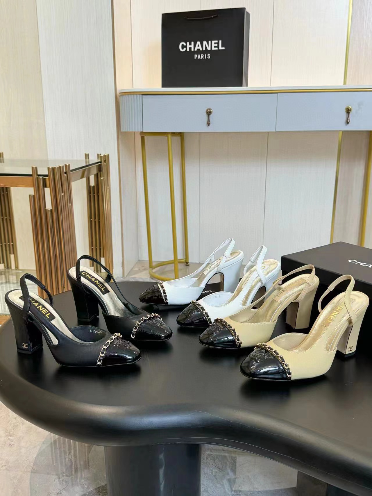 CHANE1 高品質カラーブロック ダブルCロゴサンダル【50％割引+送料無料】