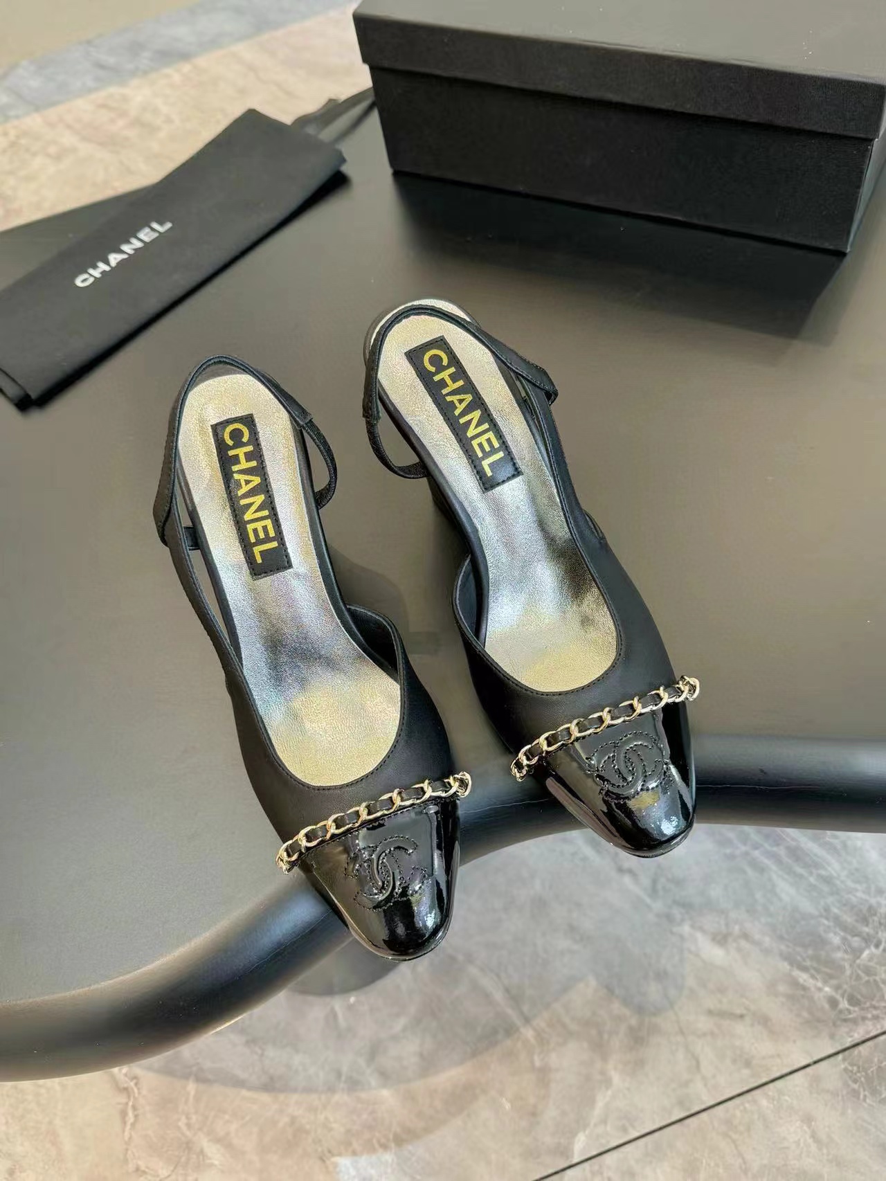 CHANE1 高品質カラーブロック ダブルCロゴサンダル【50％割引+送料無料】