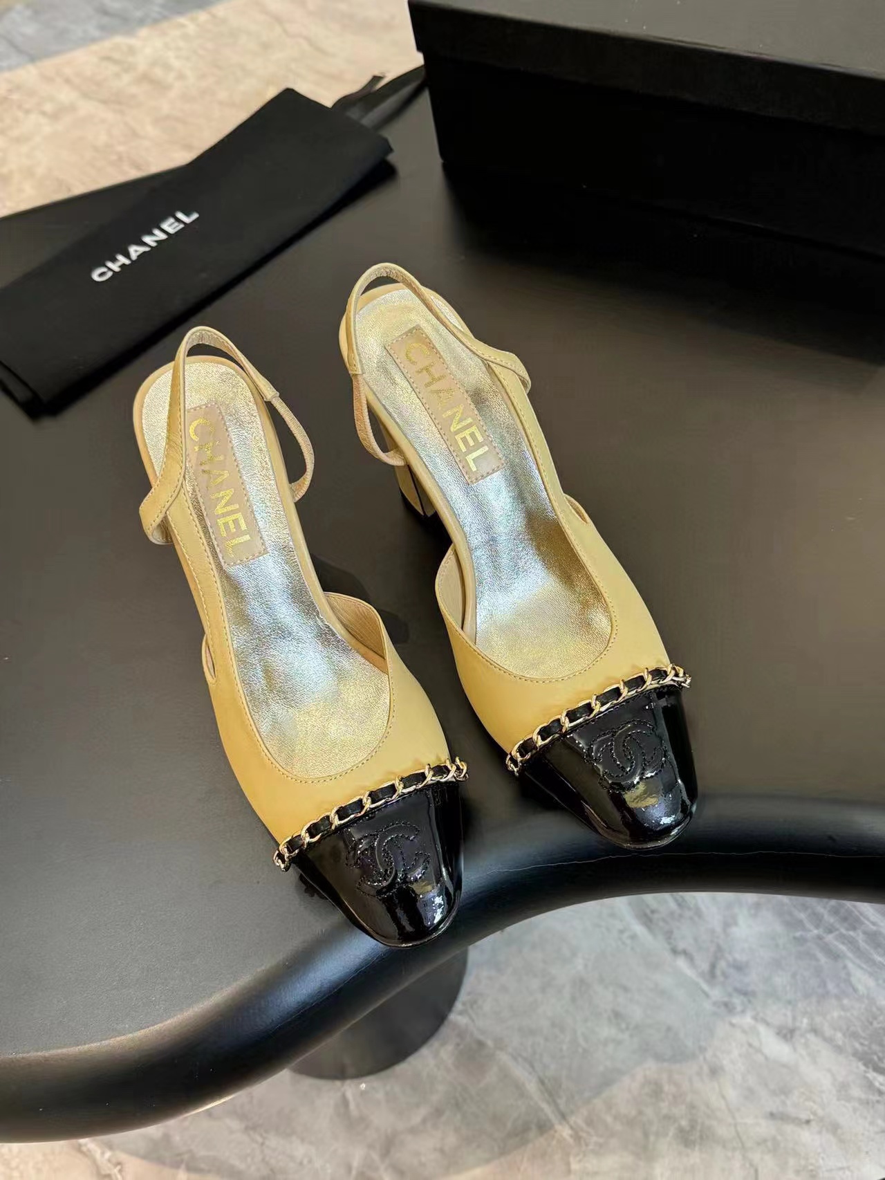 CHANE1 高品質カラーブロック ダブルCロゴサンダル【50％割引+送料無料】