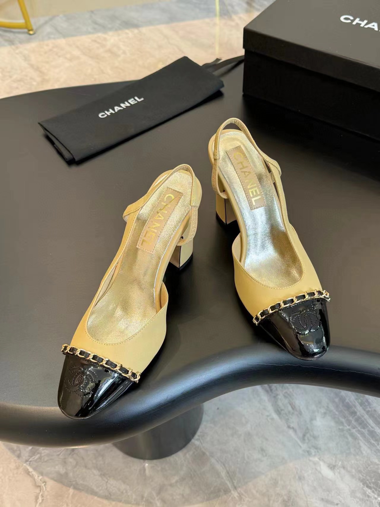 CHANE1 高品質カラーブロック ダブルCロゴサンダル【50％割引+送料無料】