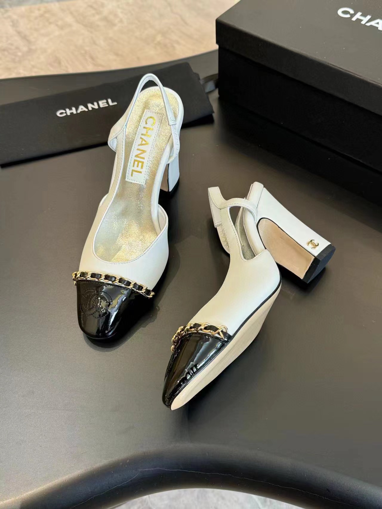 CHANE1 高品質カラーブロック ダブルCロゴサンダル【50％割引+送料無料】