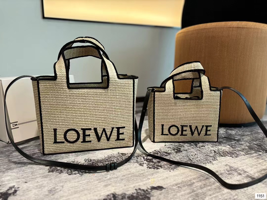 L0WEW 刺繍入りウーブントートバッグ【50％割引+送料無料】