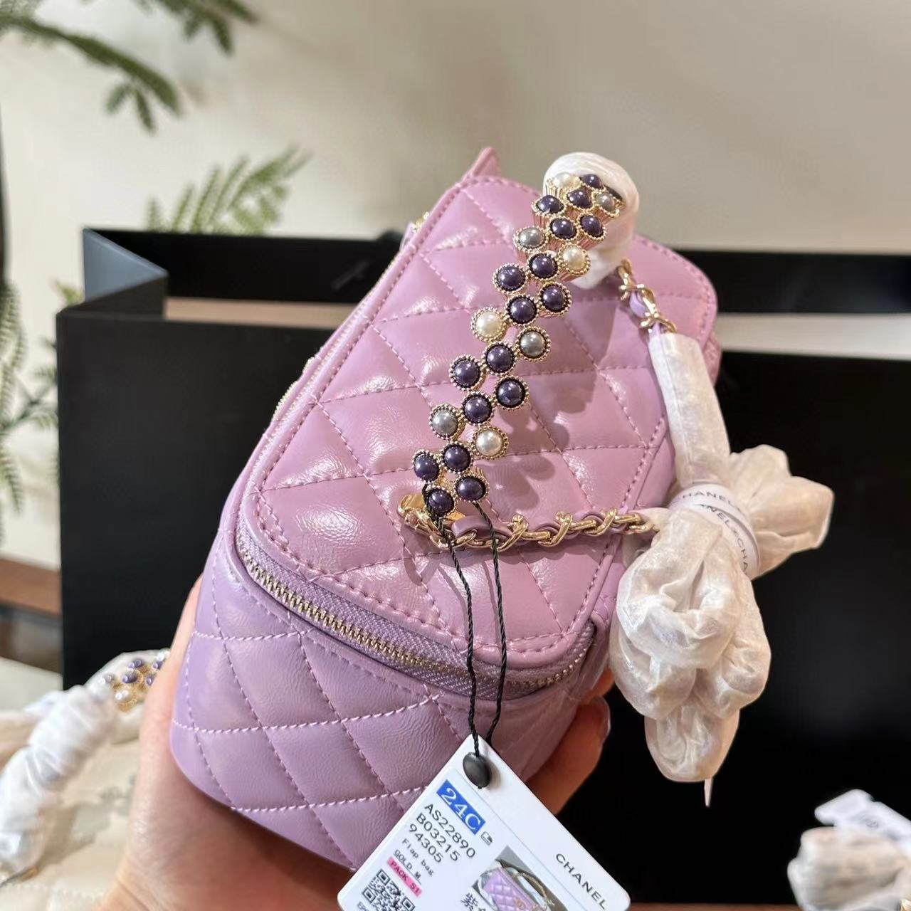 CHANE1 パールハンドルトートバッグ【50％割引+送料無料】