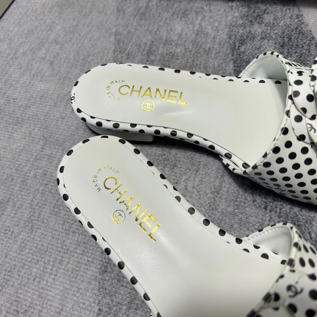 CHANE1 カメリア水玉スリッパ【50％割引+送料無料】