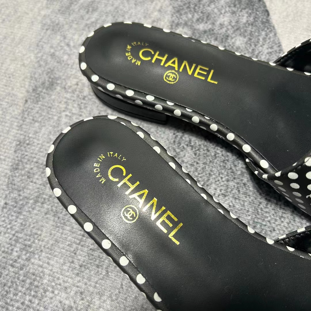 CHANE1 カメリア水玉スリッパ【50％割引+送料無料】