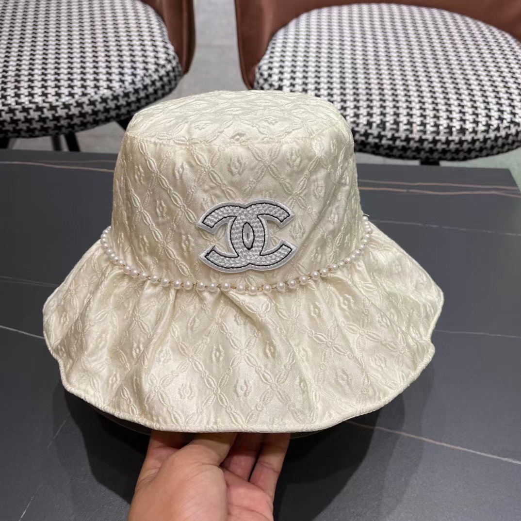 CHANE1 ダブルCパールバケットハット【50％割引+送料無料】