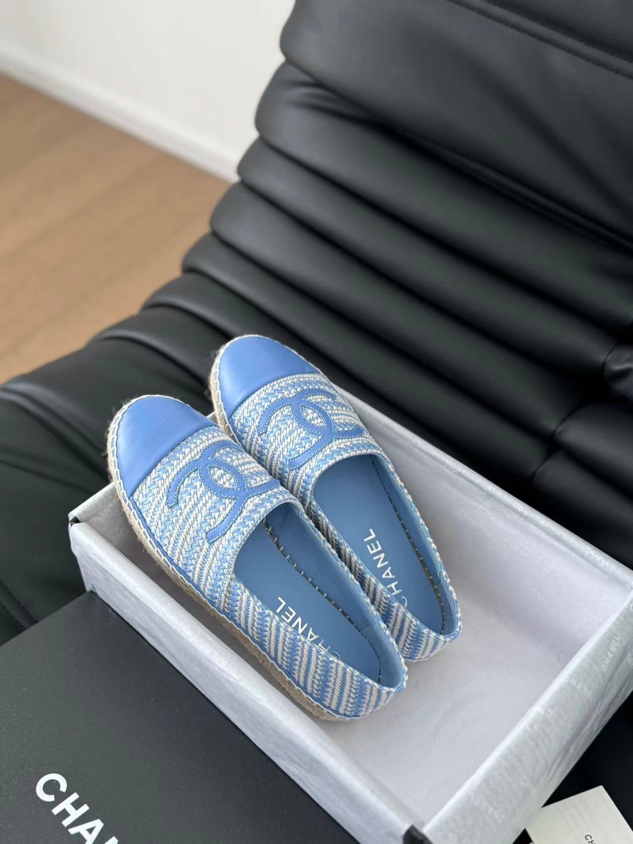 CHANE1 高品質ダブル C ロゴ フィッシャーマン シューズ【50％割引+送料無料】