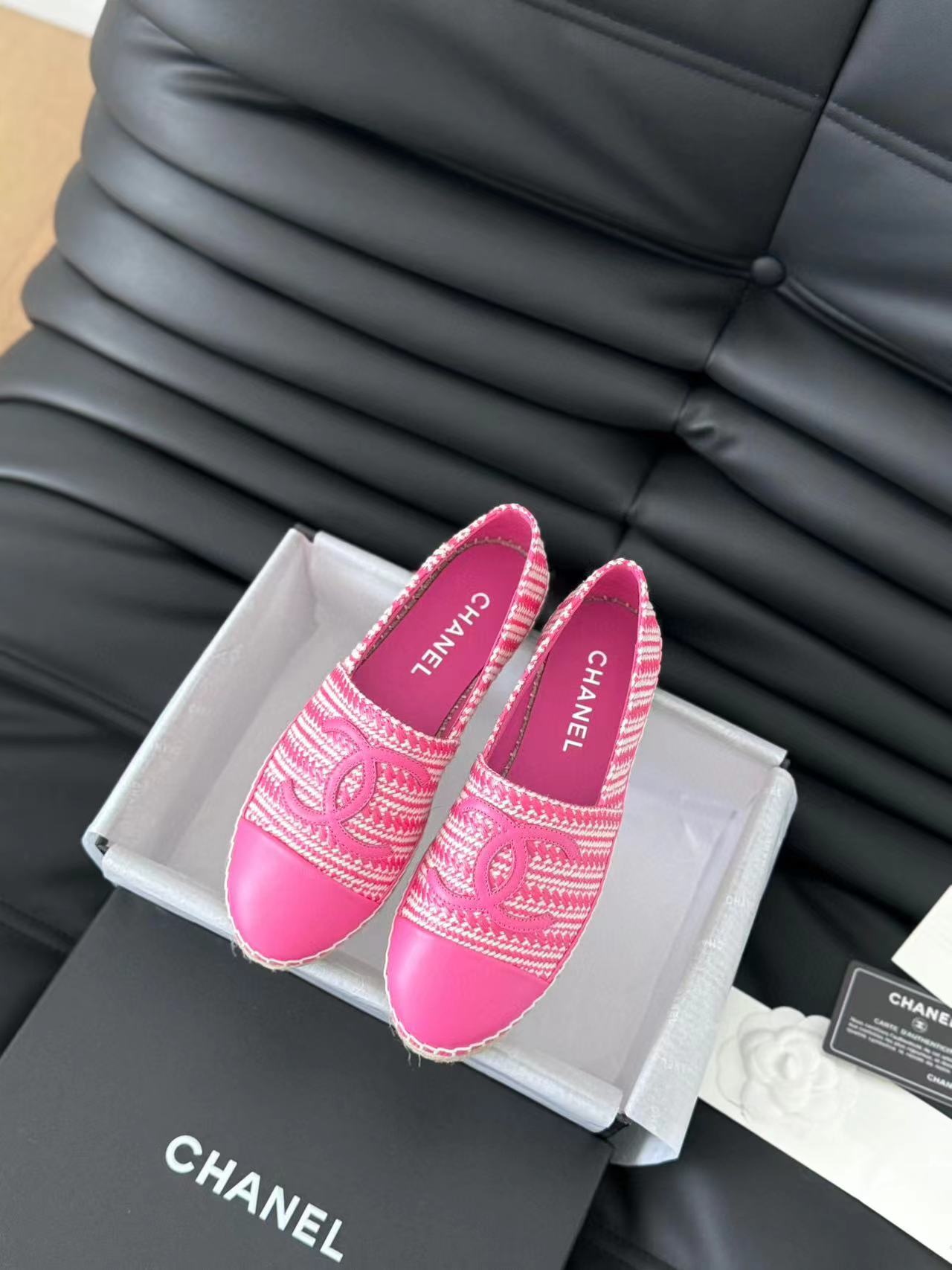 CHANE1 高品質ダブル C ロゴ フィッシャーマン シューズ【50％割引+送料無料】