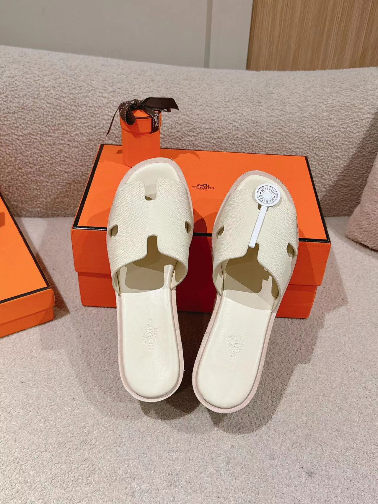 HERME5 高品質牛革厚底スリッパ【50％割引+送料無料】