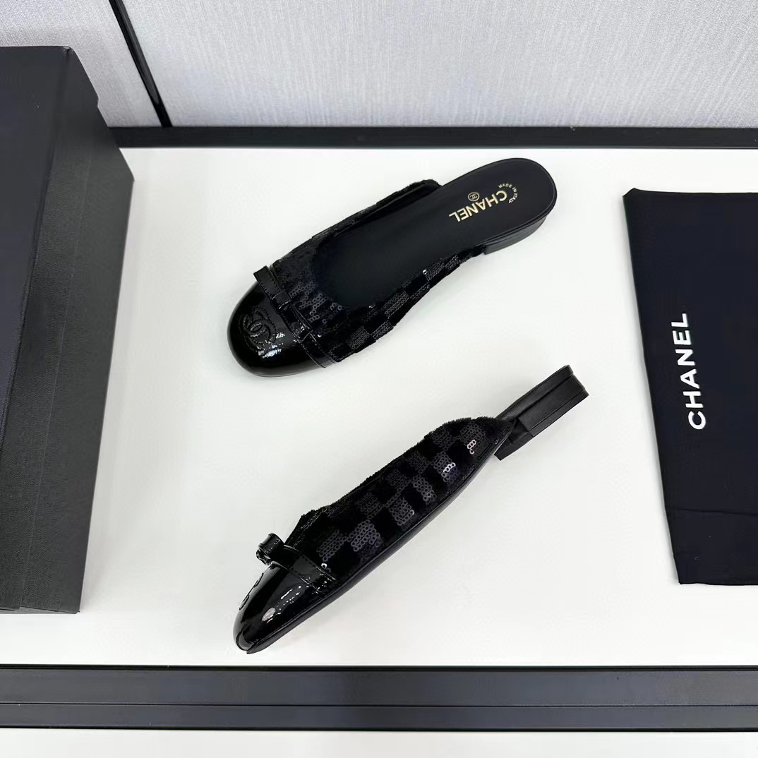 CHANE1 高品質スパンコール付きスリッパ【50％割引+送料無料】