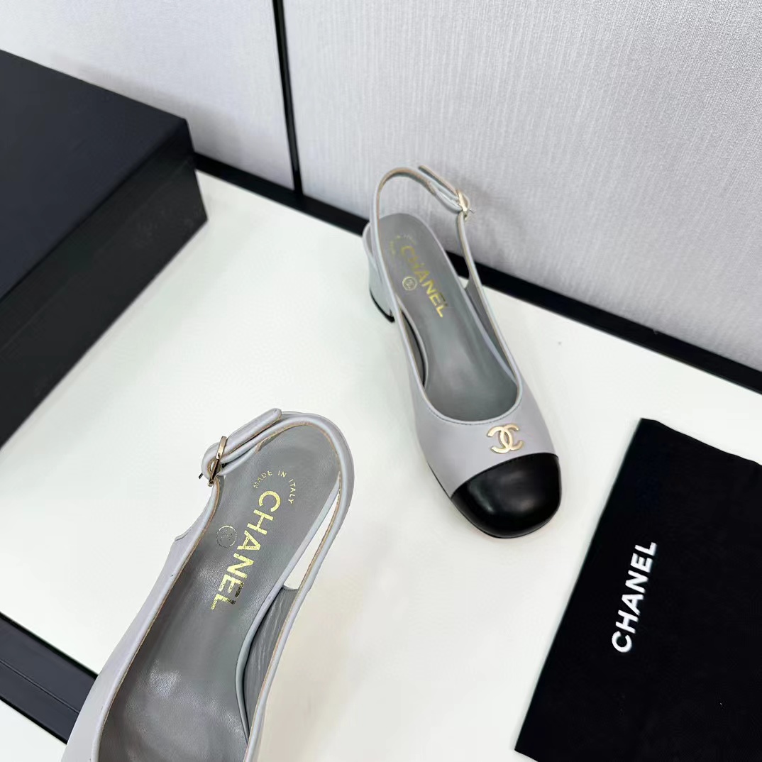 CHANE1 上質牛革カラーブロックローヒールサンダル【50％割引+送料無料】