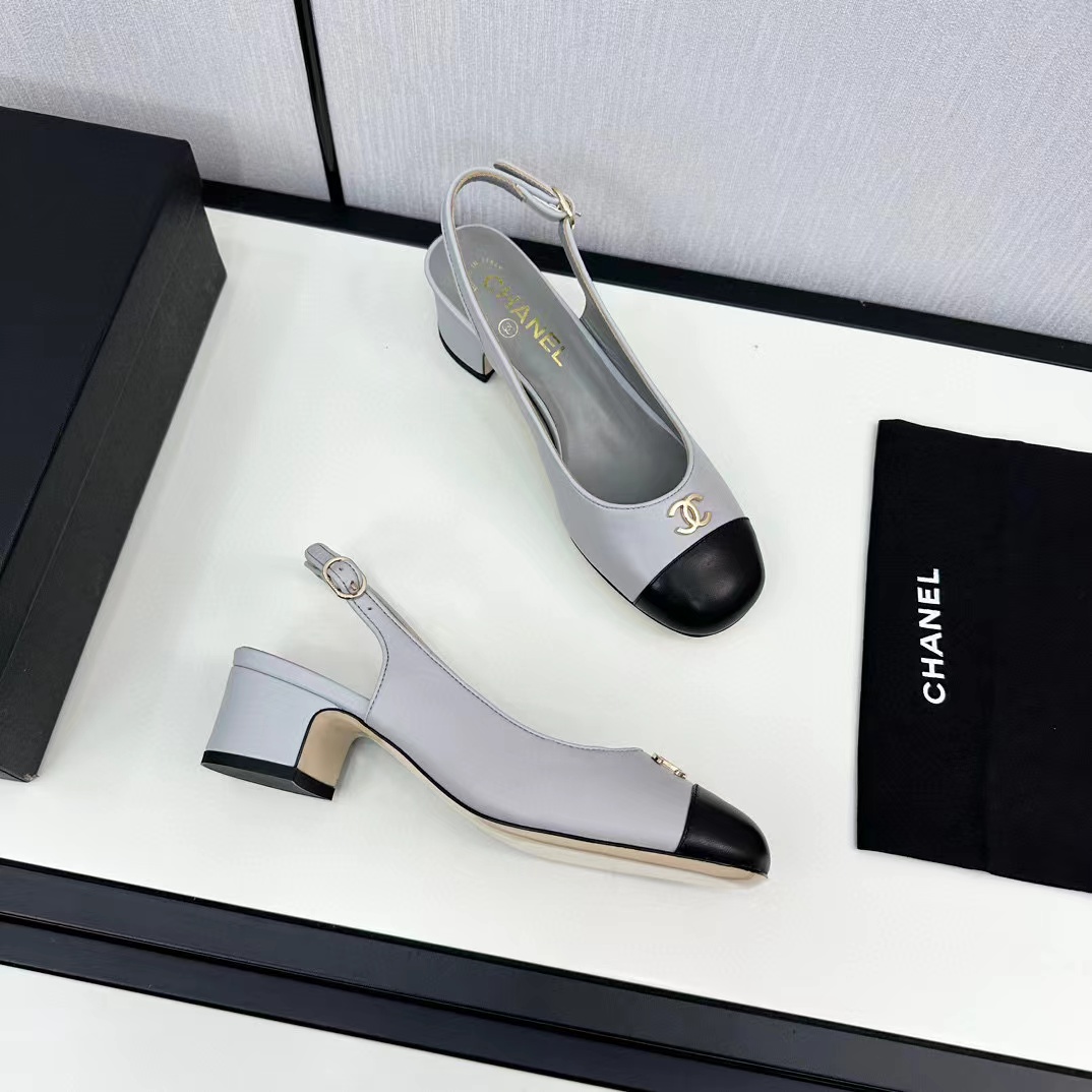 CHANE1 上質牛革カラーブロックローヒールサンダル【50％割引+送料無料】