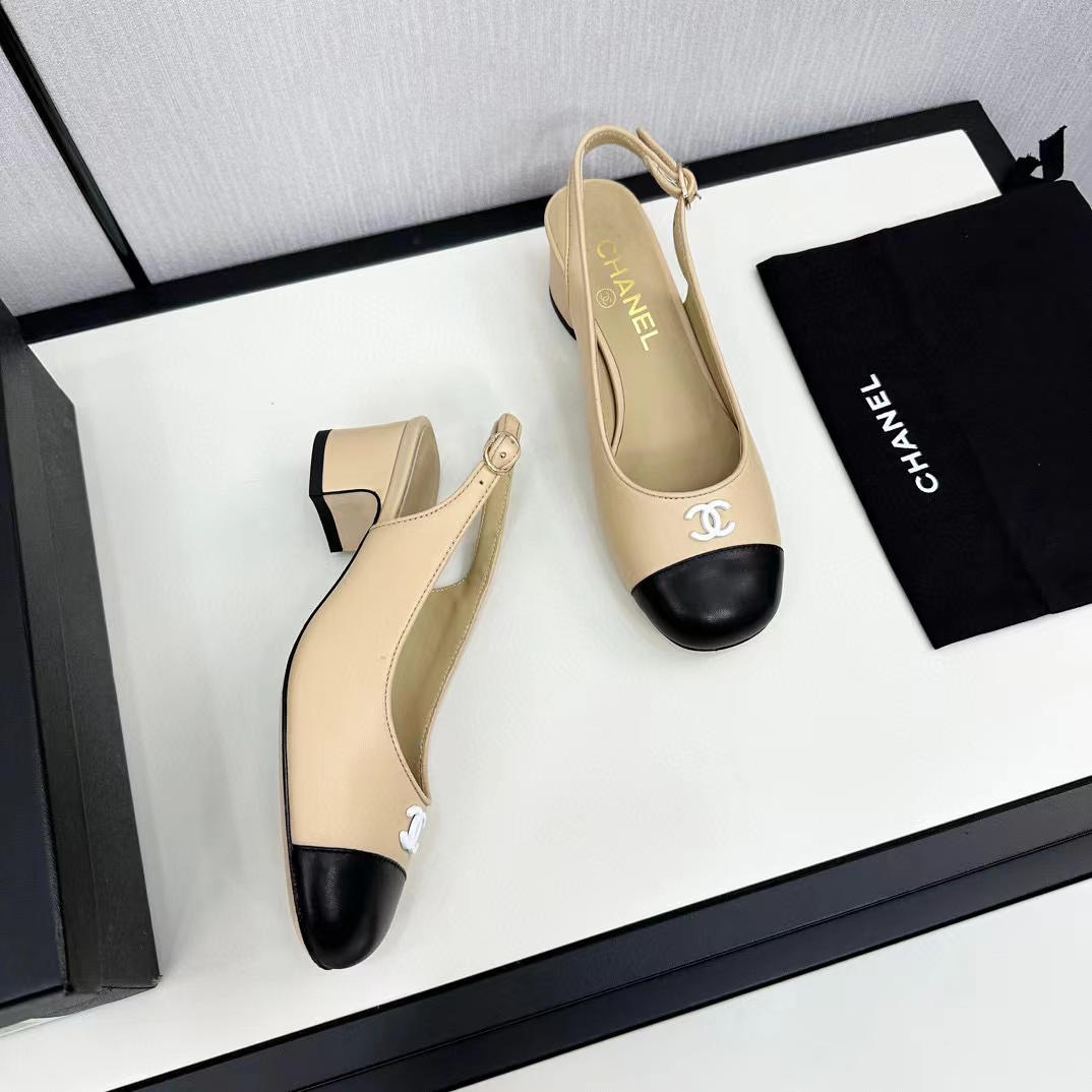 CHANE1 上質牛革カラーブロックローヒールサンダル【50％割引+送料無料】