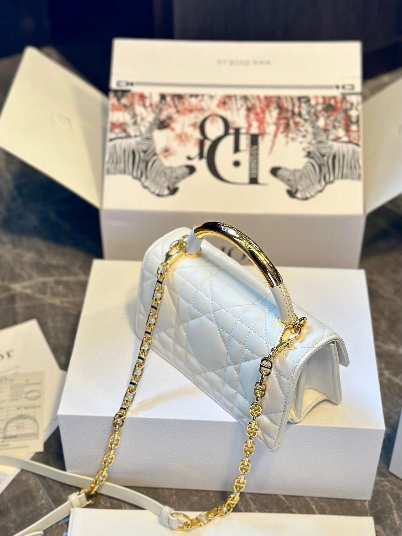 DI0R Angeパールチェーンハンドルバッグ【50％割引+送料無料】