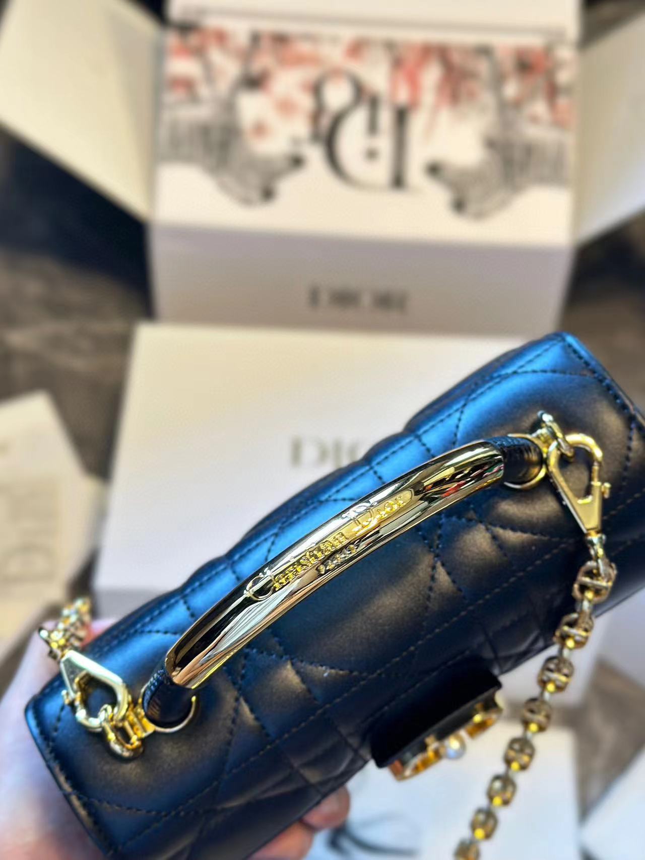 DI0R Angeパールチェーンハンドルバッグ【50％割引+送料無料】