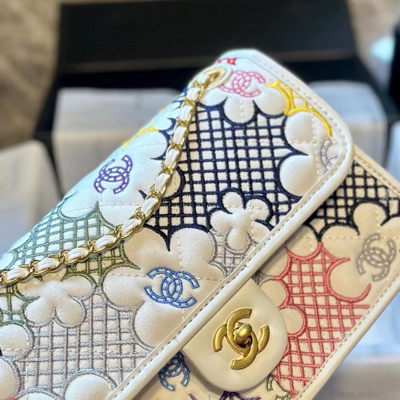 CHANE1 フラワー CF ショルダー クロスボディバッグ【50％割引+送料無料】