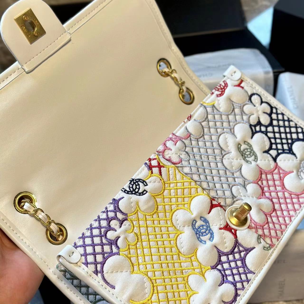 CHANE1 フラワー CF ショルダー クロスボディバッグ【50％割引+送料無料】