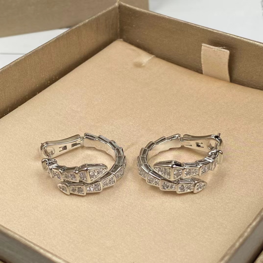 BVLGAR1 ダイヤモンド スネーク イヤリング【50％割引+送料無料】