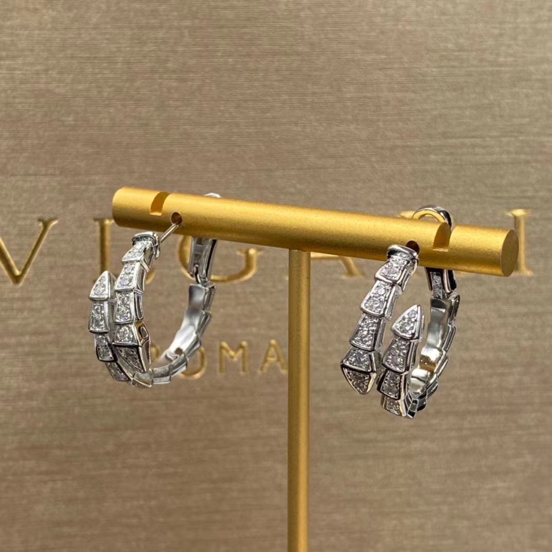 BVLGAR1 ダイヤモンド スネーク イヤリング【50％割引+送料無料】