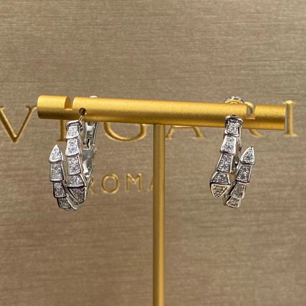 BVLGAR1 ダイヤモンド スネーク イヤリング【50％割引+送料無料】