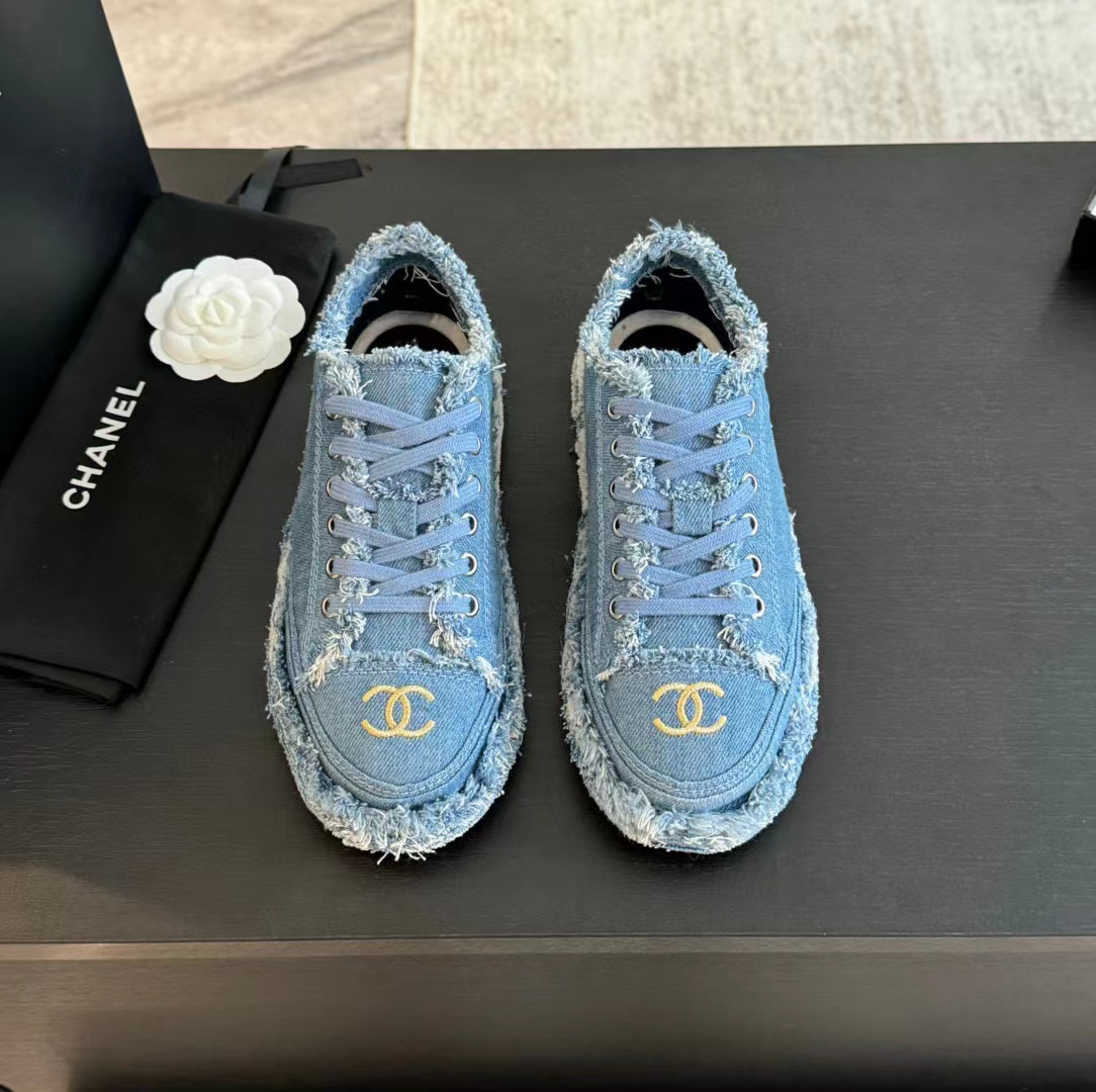 CHANE1 高品質レースアップデニムカジュアルシューズ【50％割引+送料無料】