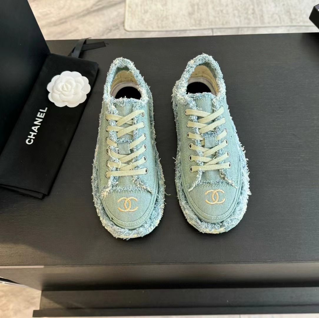 CHANE1 高品質レースアップデニムカジュアルシューズ【50％割引+送料無料】