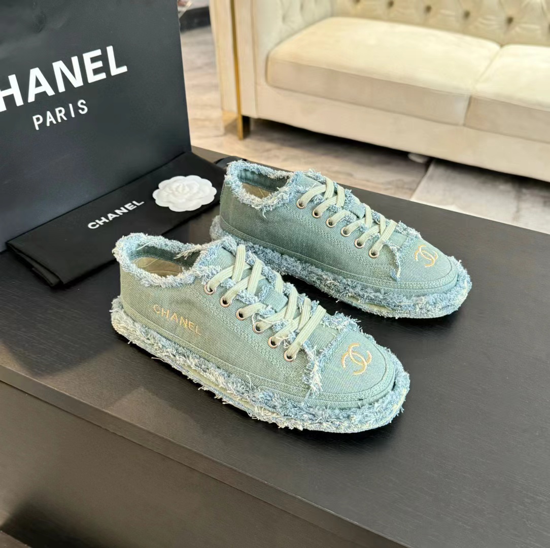 CHANE1 高品質レースアップデニムカジュアルシューズ【50％割引+送料無料】