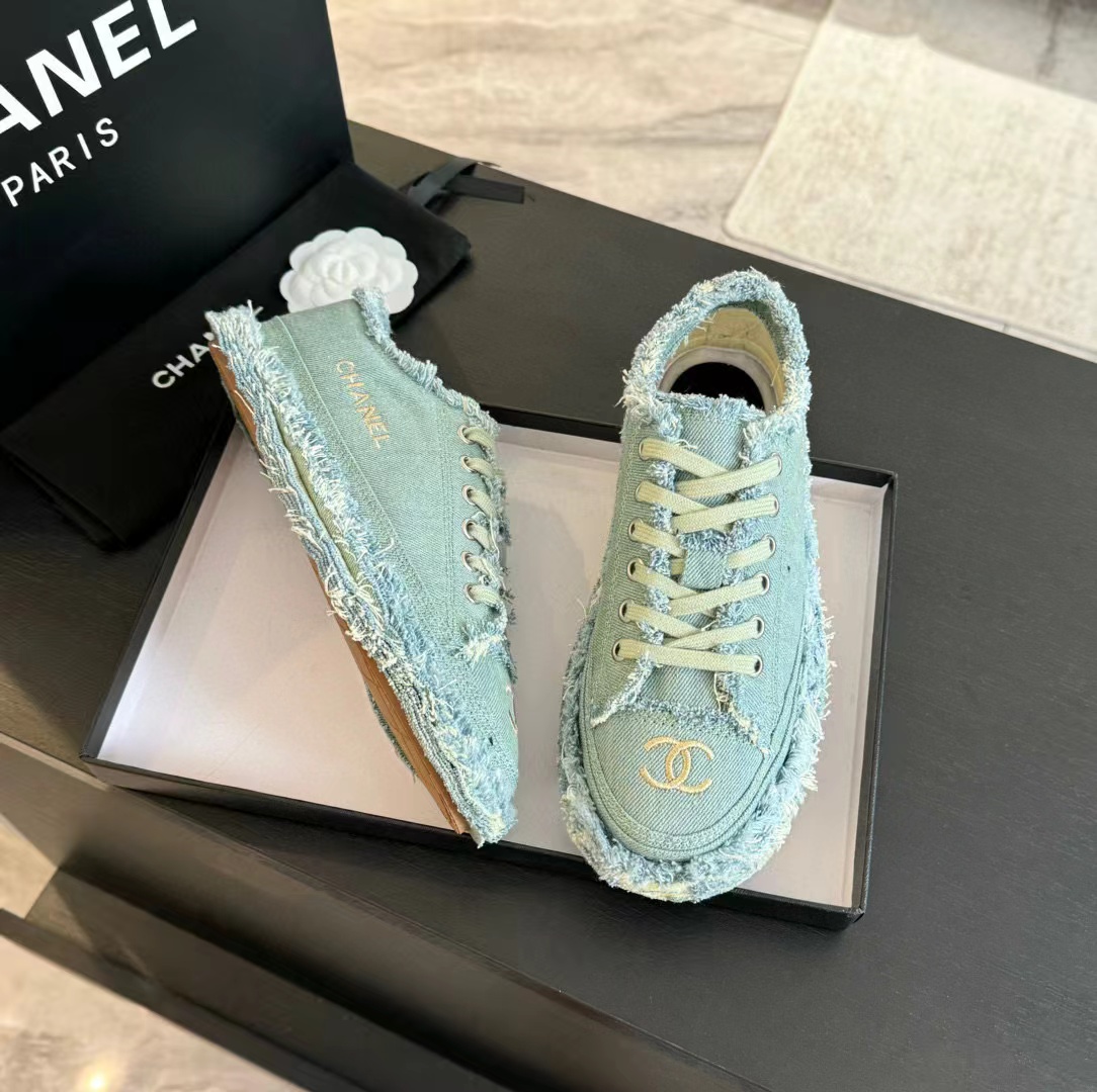 CHANE1 高品質レースアップデニムカジュアルシューズ【50％割引+送料無料】