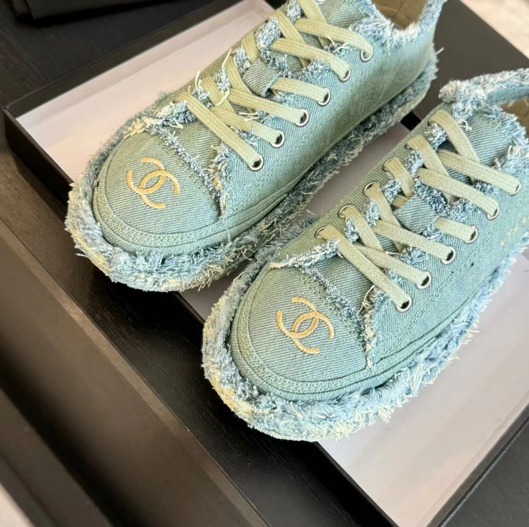 CHANE1 高品質レースアップデニムカジュアルシューズ【50％割引+送料無料】