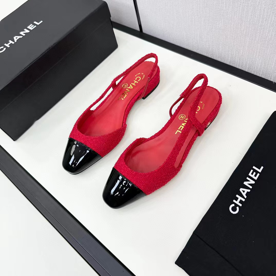 CHANE1 slingback ぺたんこ靴【50％割引+送料無料】