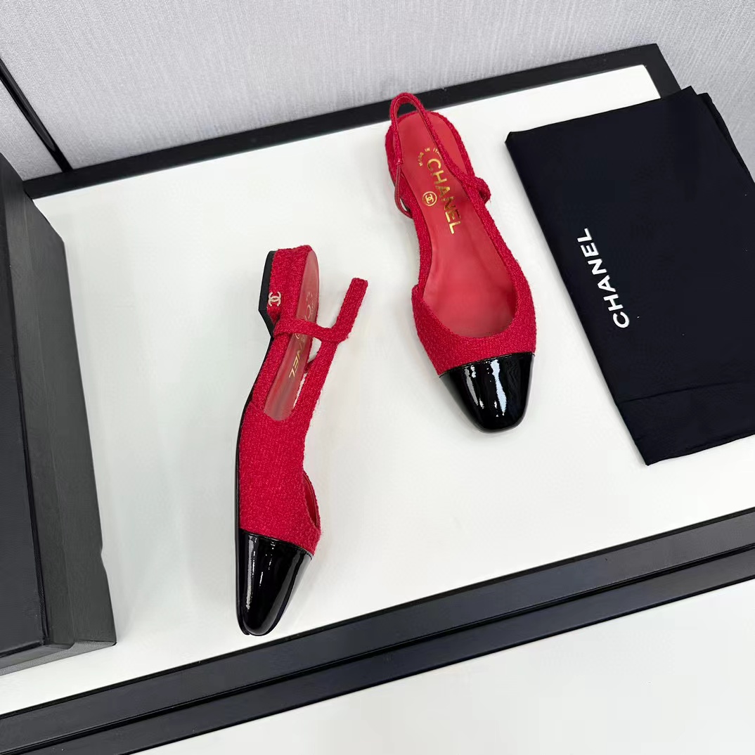 CHANE1 slingback ぺたんこ靴【50％割引+送料無料】